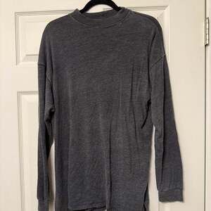 American Eagle Outfitters Men's Charcoal Vintage Crewneck Thermal Shirt